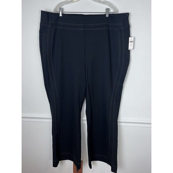 Anthropologie Trousers Adina Bootcut Pants Black Plus 26W Capsule Staple Office - Picture 3 of 12